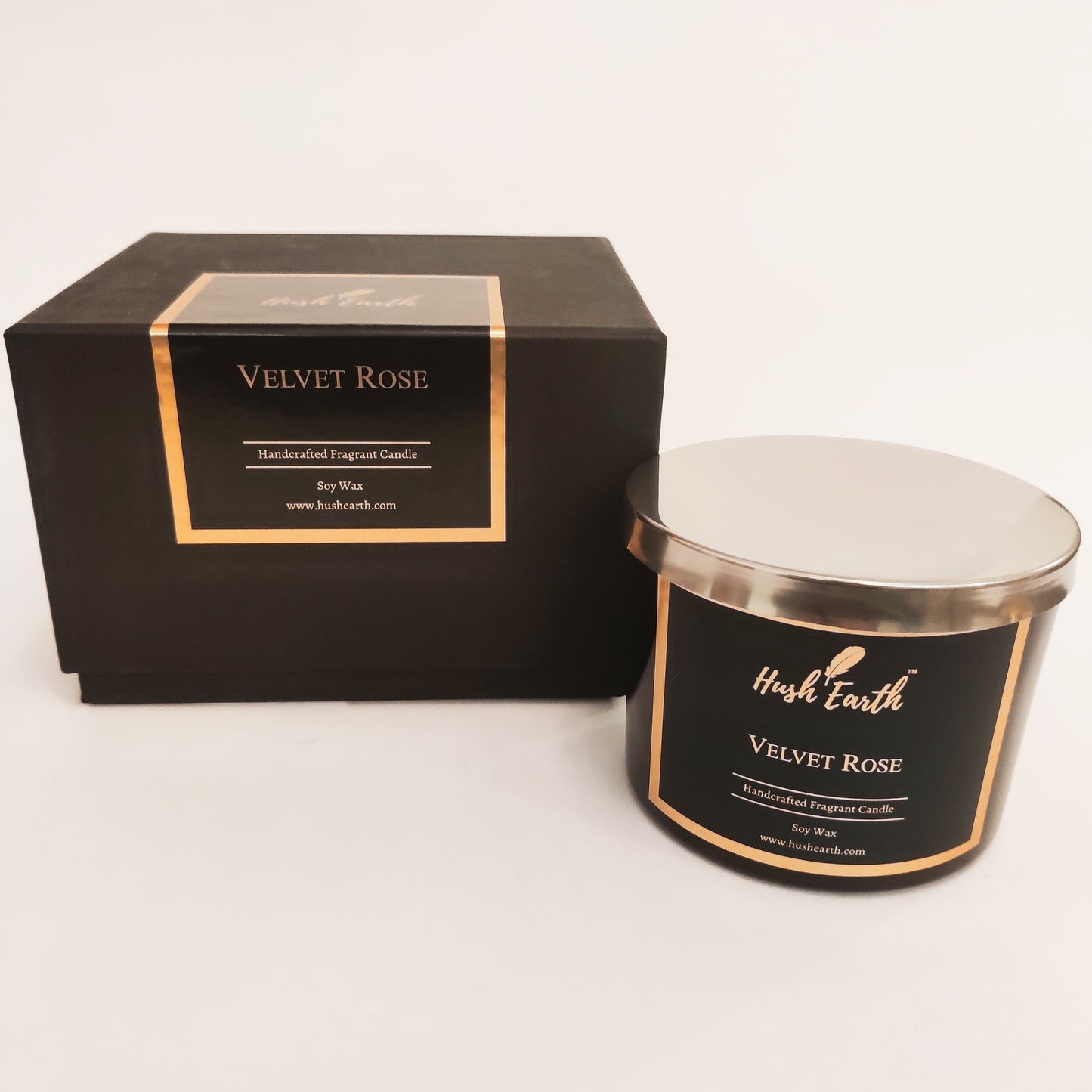 Velvet Rose - Hush Earth Handcrafted Three Wick Candle