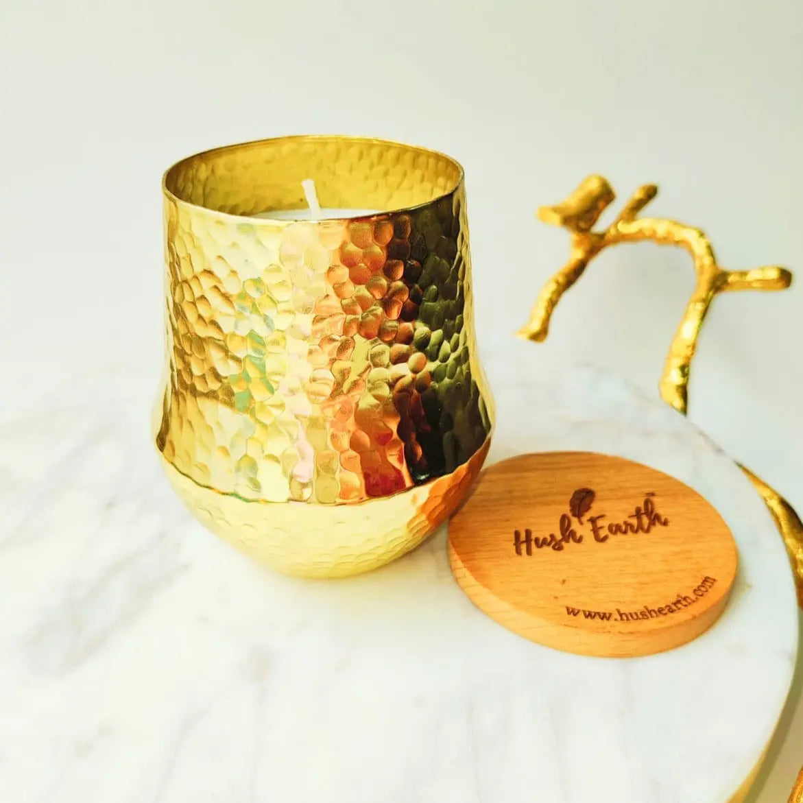 Subtle | Hint of Lavender - Hush Earth Handcrafted Single Wick Metal Jar Candle-Hush Earth